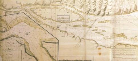 James Cook Chart of the St Lawrence to Quebec by Order of Vice Admiral Charles Saunders 1759.