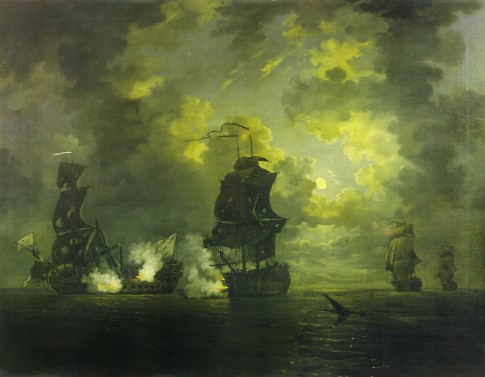 The Capture of the Foudroyant by HMS Monmouth, 28 February 1758