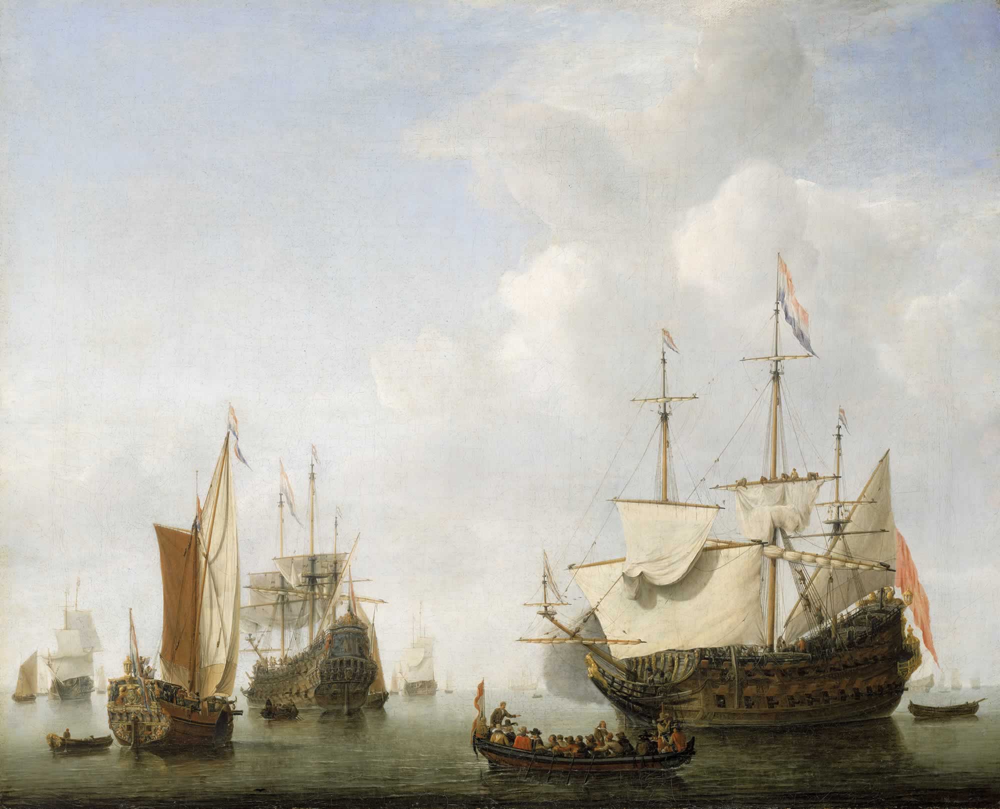 a-dutch-flagship-coming-to-anchor-with-a