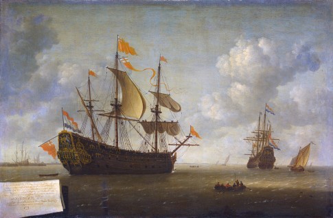 Arrival of the English Flagship Royal Charles