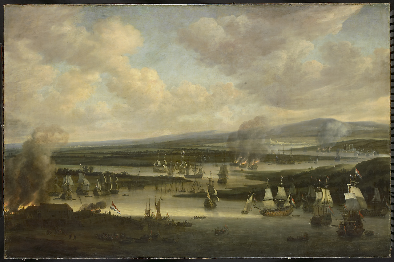 The-burning-of-the-English-fleet-near-Ch