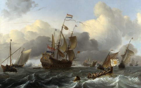The Eendracht and a Dutch Fleet of Men-of-War before the Wind